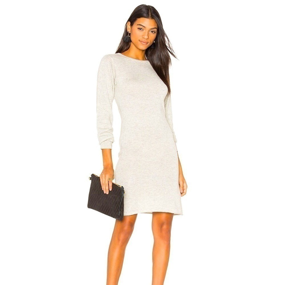 Callahan Revolve Heather Grey Knit Long Sleeve Sweater Dress Size Large‎ NWT